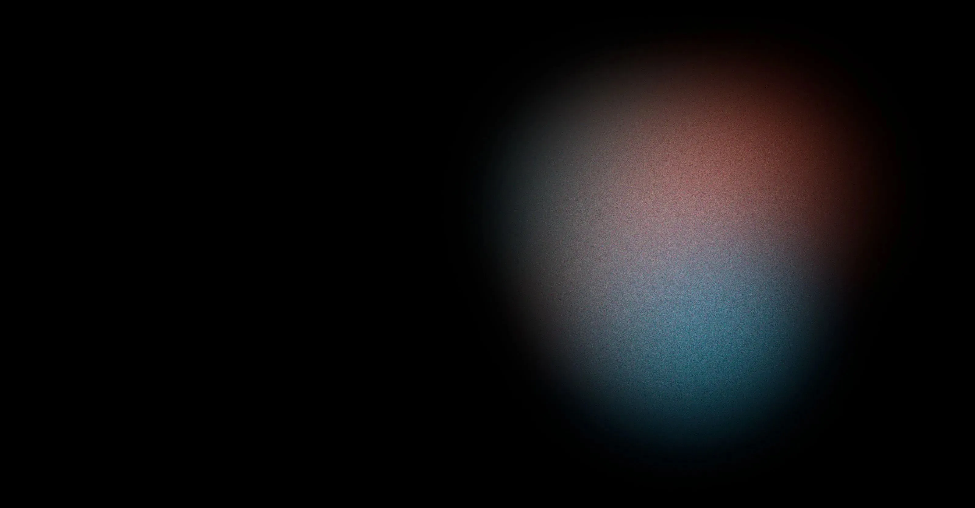 Luz abstracta azul y coral sobre un fondo oscuro