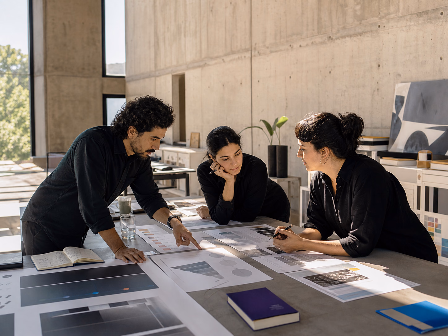 Equipo definiendo prioridades de marketing alrededor de mapas de campaña y medición